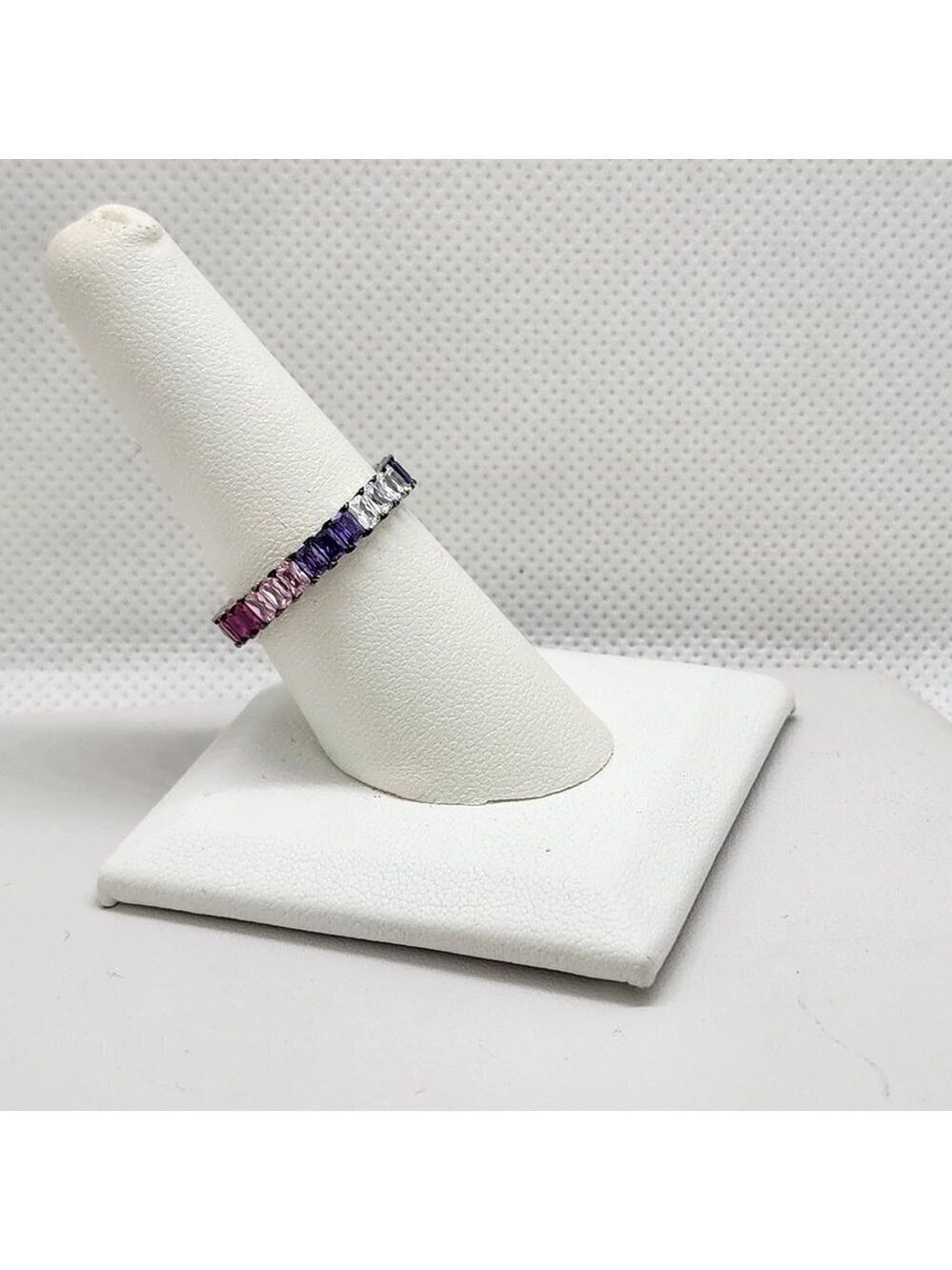 Brand New Sterling Silver 925 Multi Color Gemstones Ring